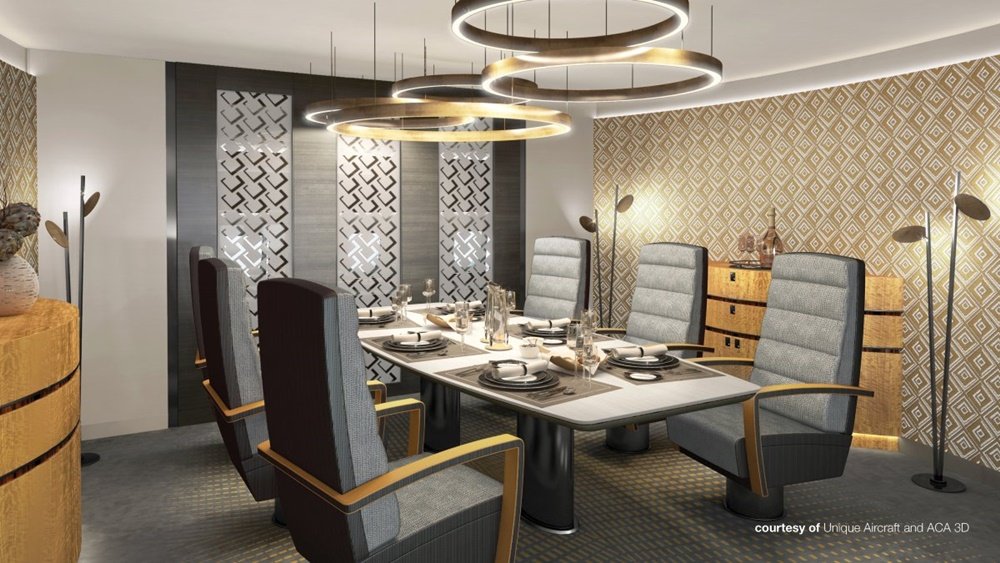 Unique Aircraft Design - dining room