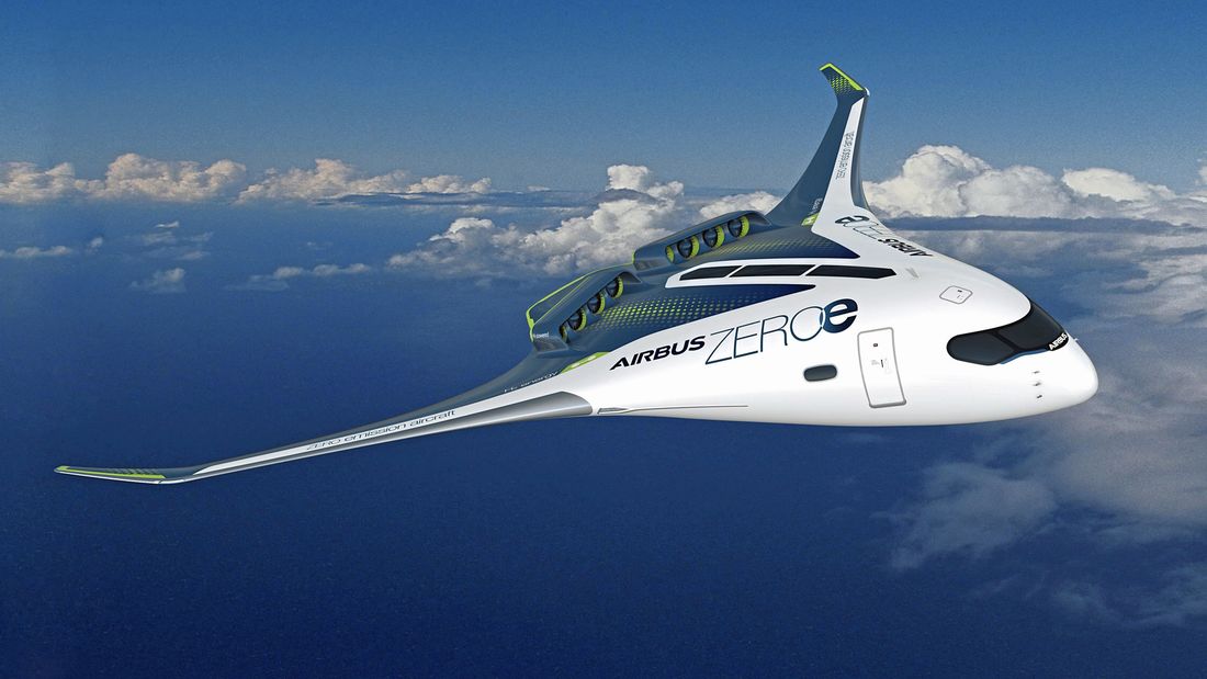 Airbus blended wing hydrogen aircraft