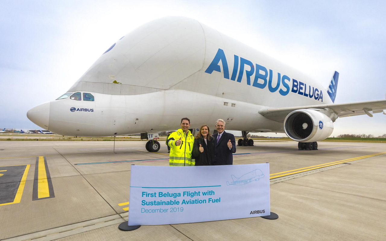 Airbus Beluga using biofuel