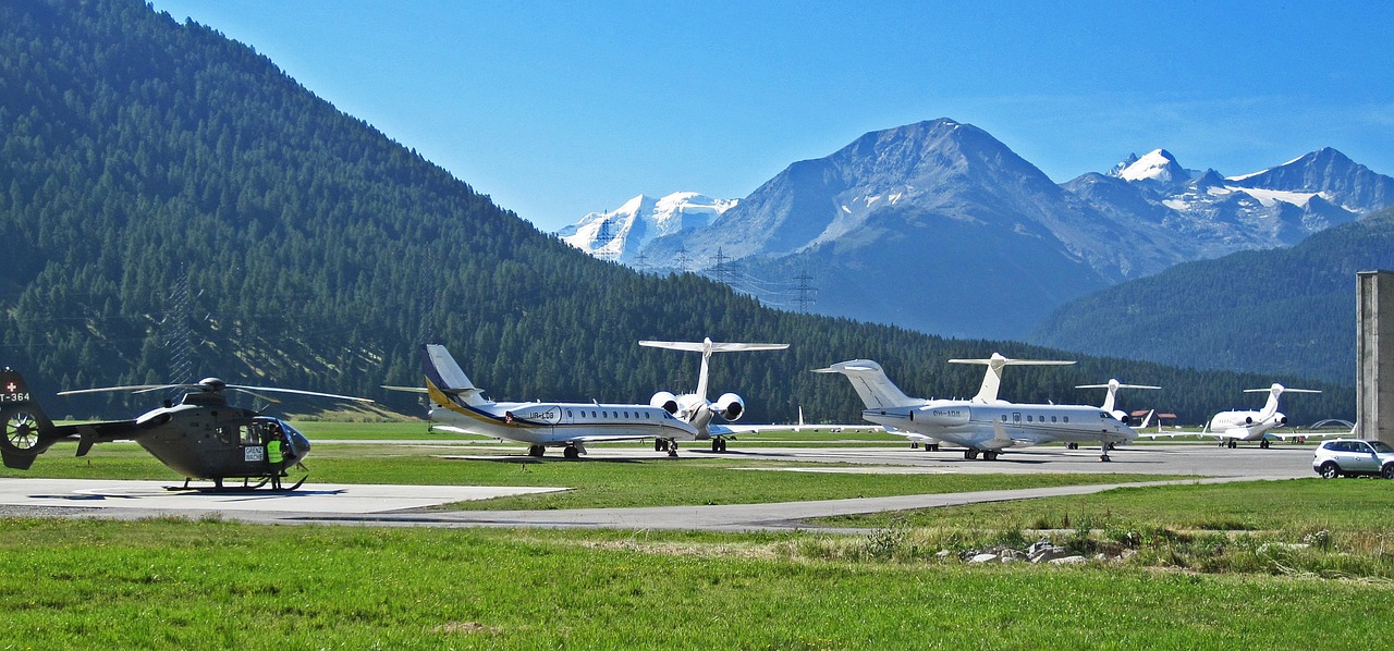 Jet privato elicottero St.Moritz