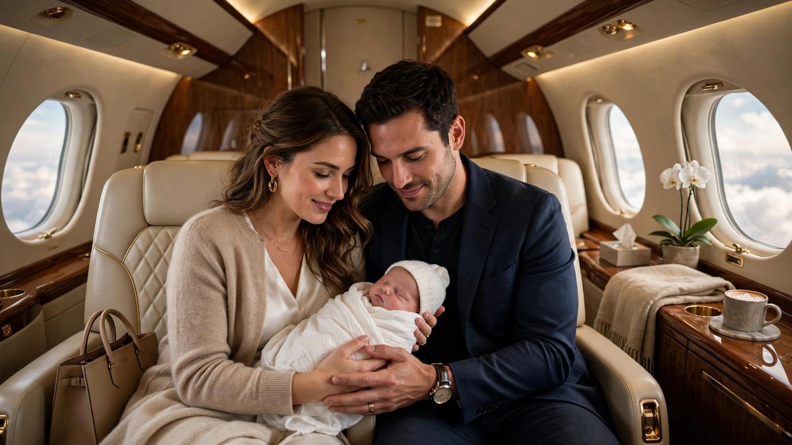 Voyager en jet privé avec un nouveau-né