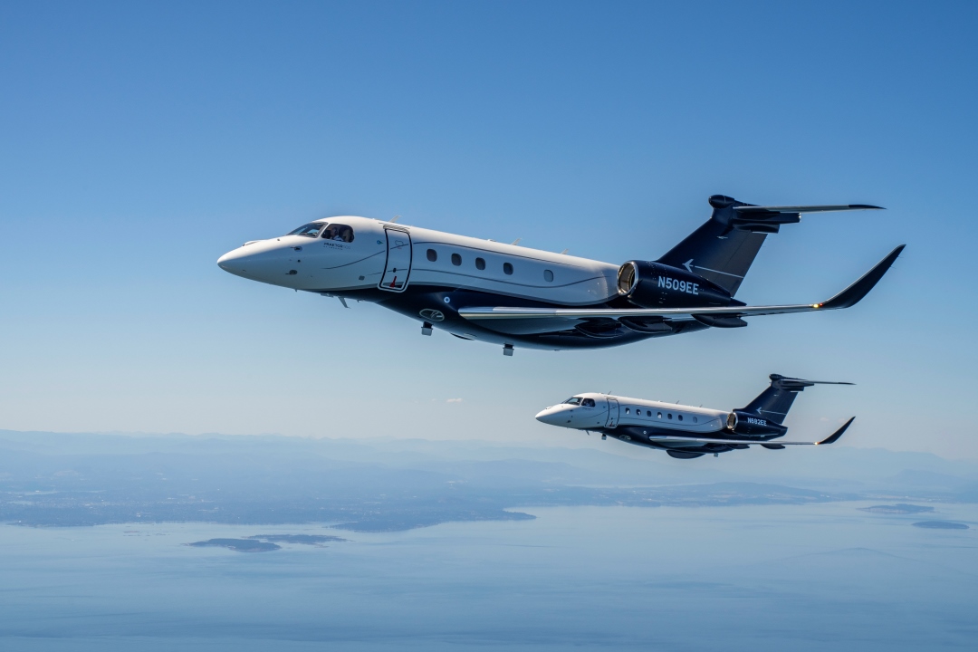 Les plus petits jets privés pour les longues distances : Embraer Pretor 600